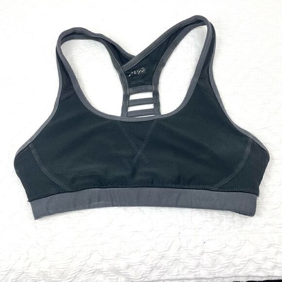 BUY 1 GET 1 FREE avia medium black gray sports bra - Picture 1 of 7